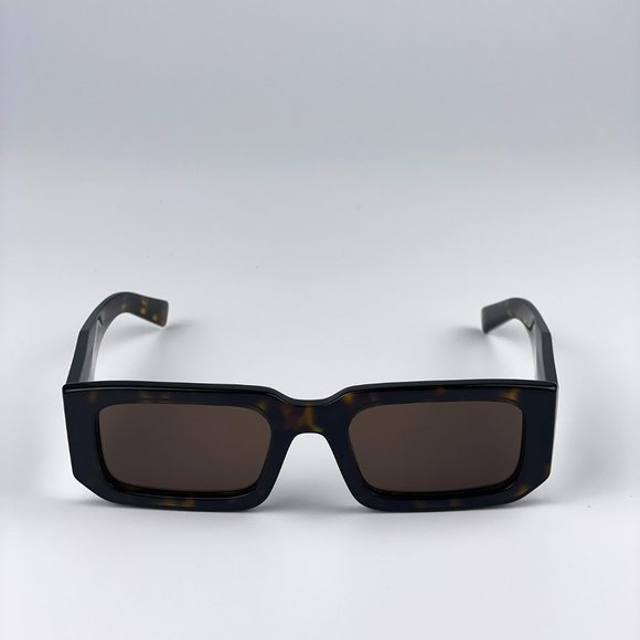Prada PR06YS 2AU8C1 Sunglasses Havana Tortoise Dark Brown Rectangle Unisex - Picture 7 of 12